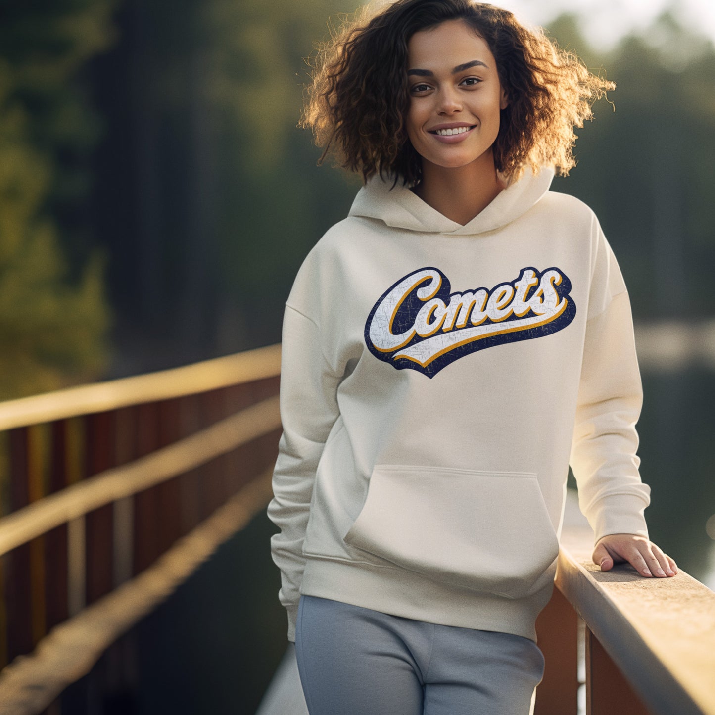 Retro Cursive Comets Hoodie