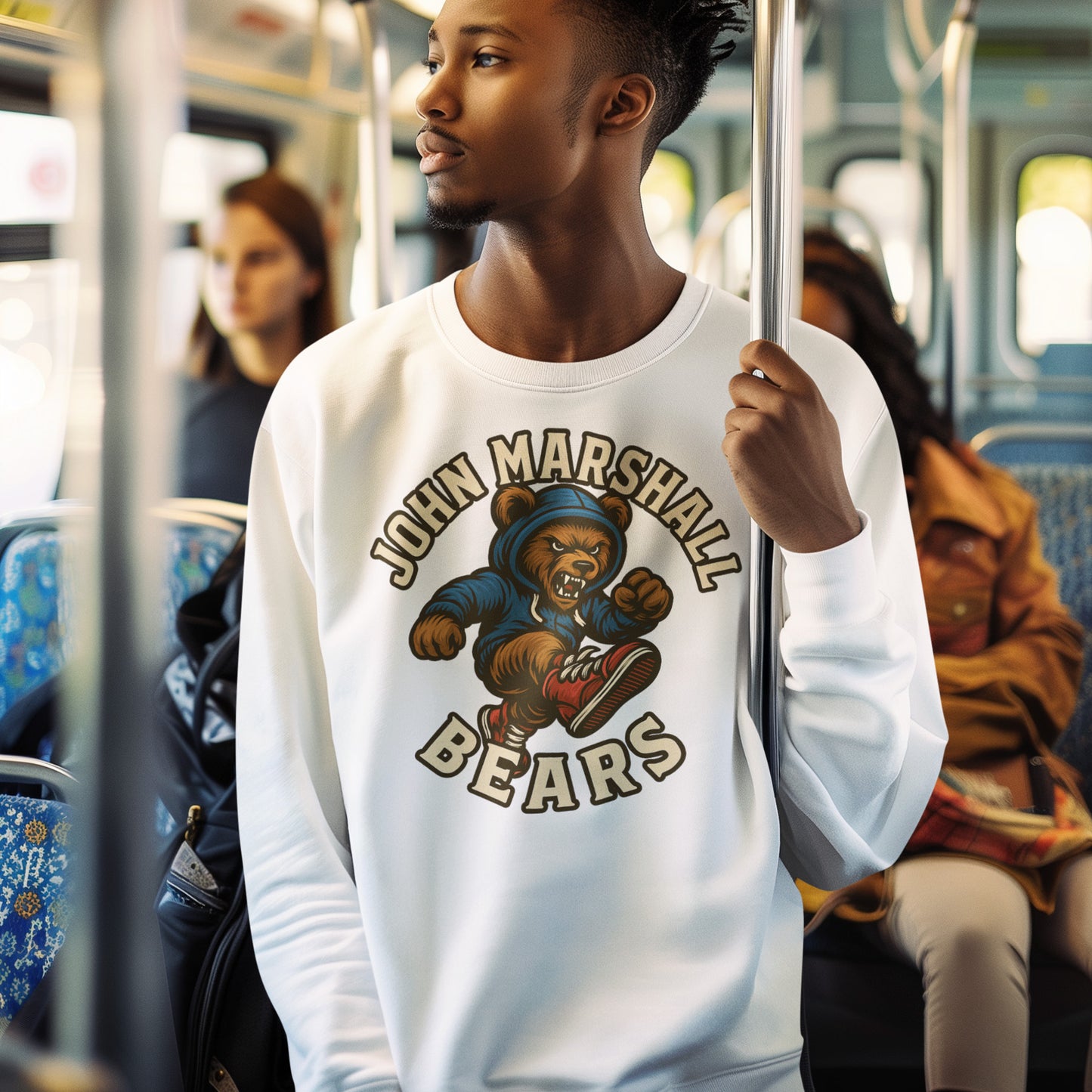 Woodcut JM Bear Sweatshirt