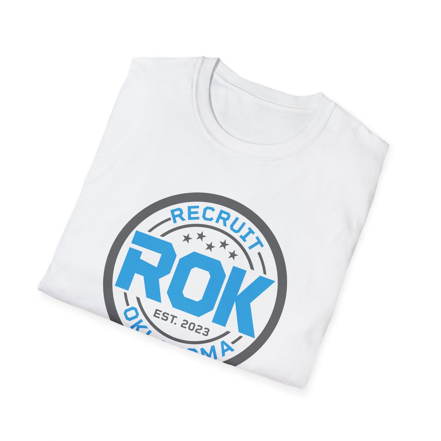 ROK Blue Classic Brand Softstyle T-Shirt