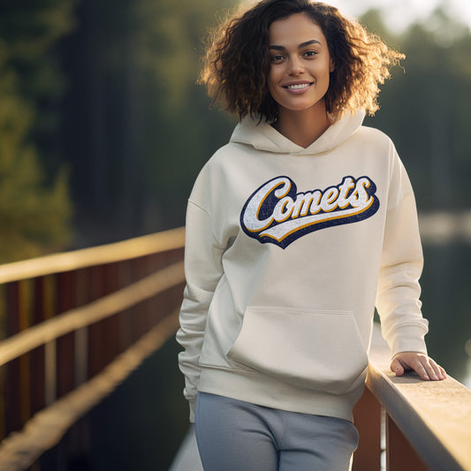 Retro Cursive Comets Hoodie