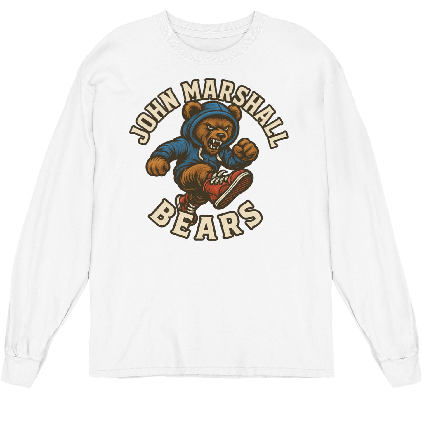 Woodcut JM Bear LS Shirt
