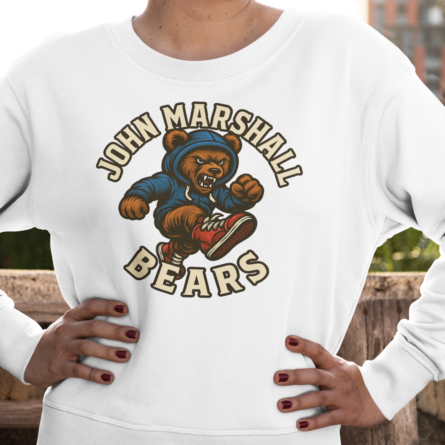 Woodcut JM Bear Sweatshirt