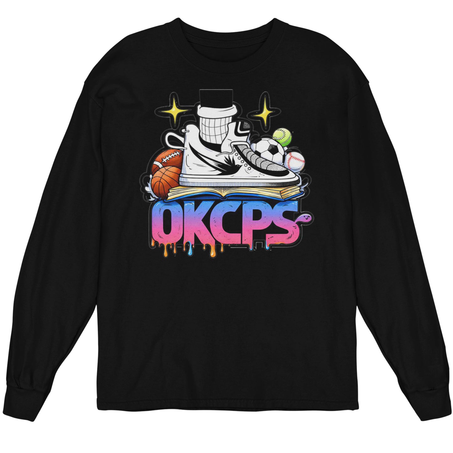 OKCPS Athl’s Toon-Style LS Shirt