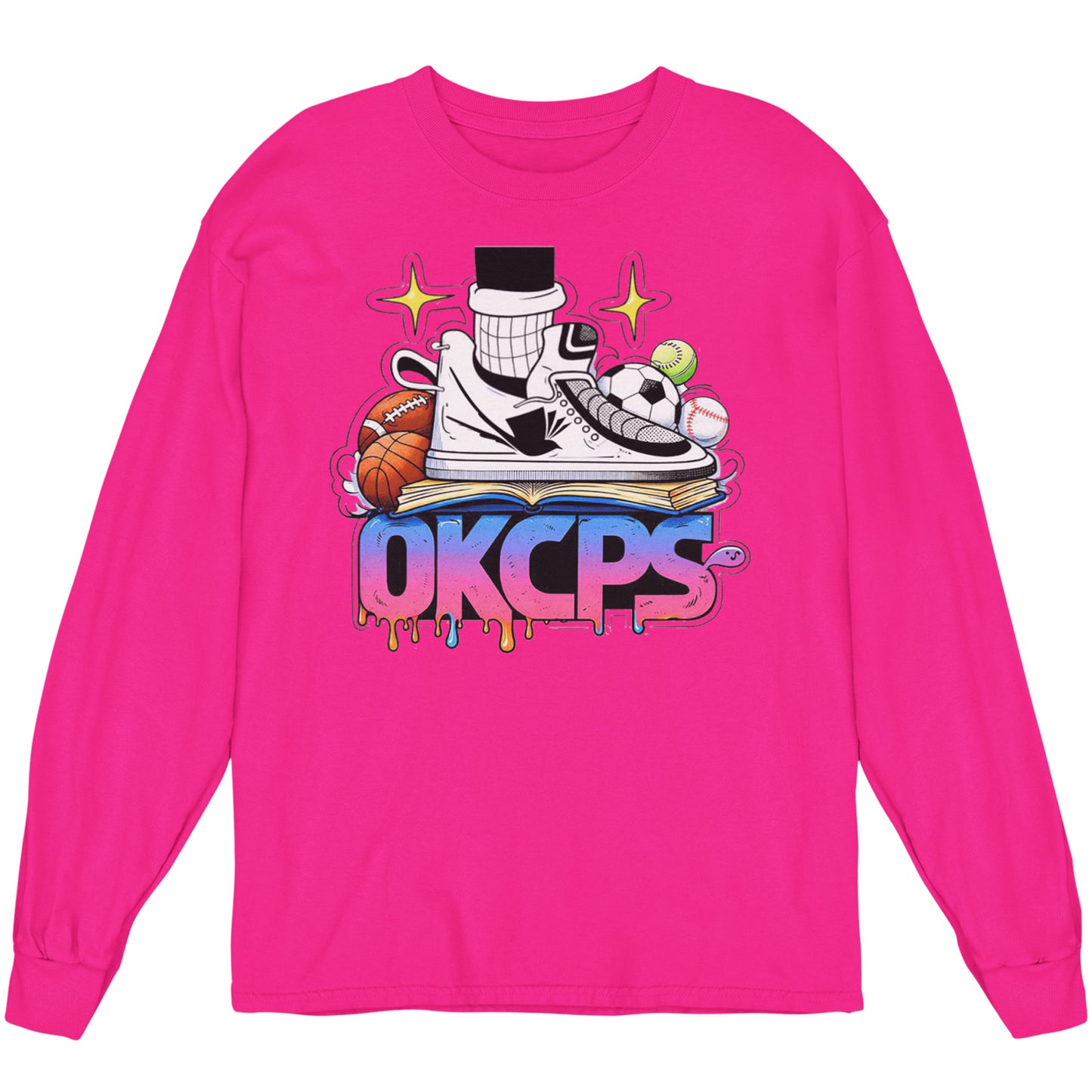 OKCPS Athl’s Toon-Style LS Shirt