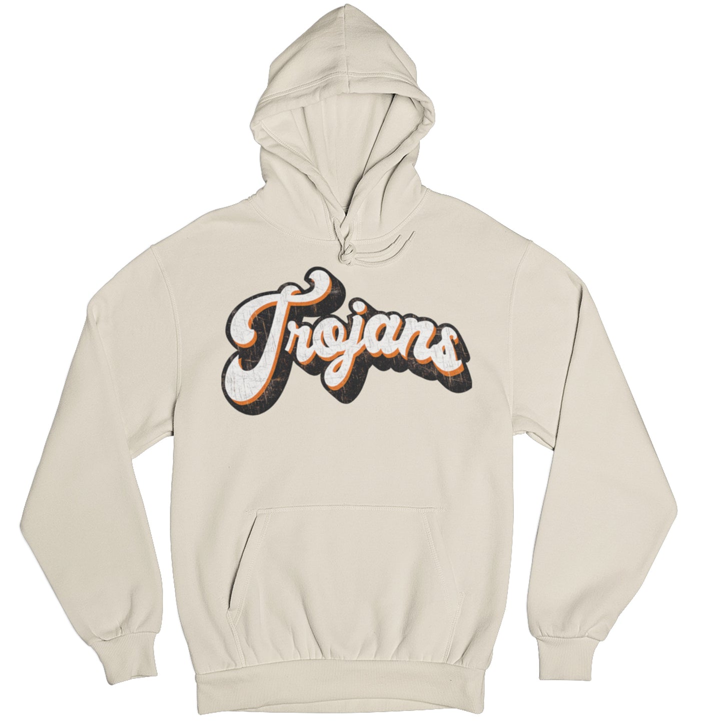 Retro Cursive Trojans Hoodie